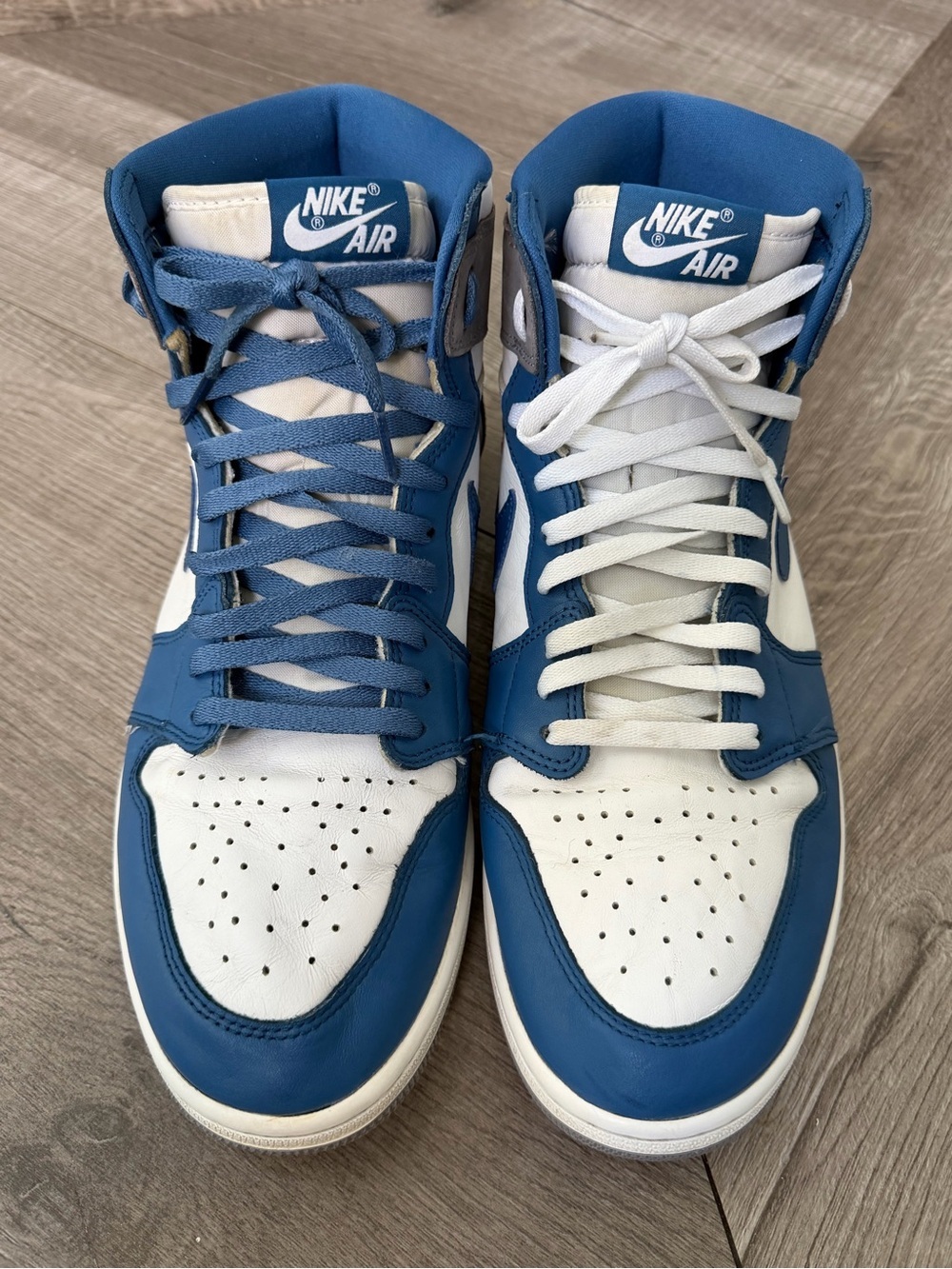 Nike High-Top Sneakers in Blue and White